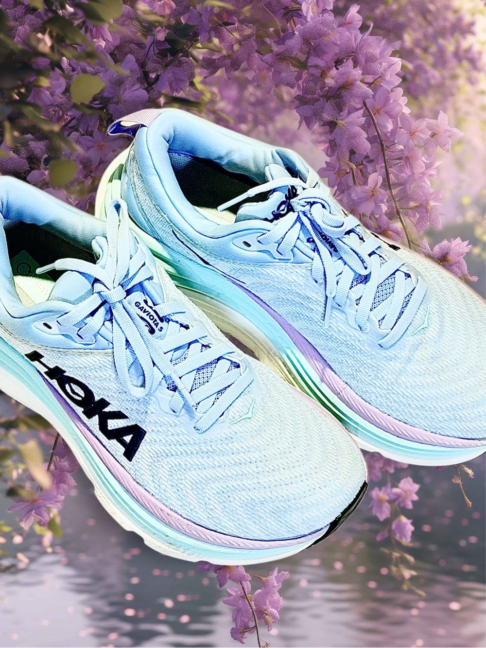 Hoka Gaviota 5 Airy Blue Running Shoes Size 7 - Picture 4 of 15